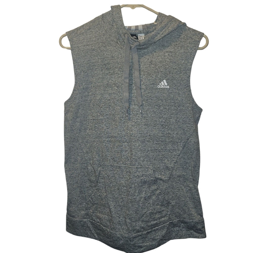 Adidas Sleeveless Pullover Tank Top with Hood- Size Small